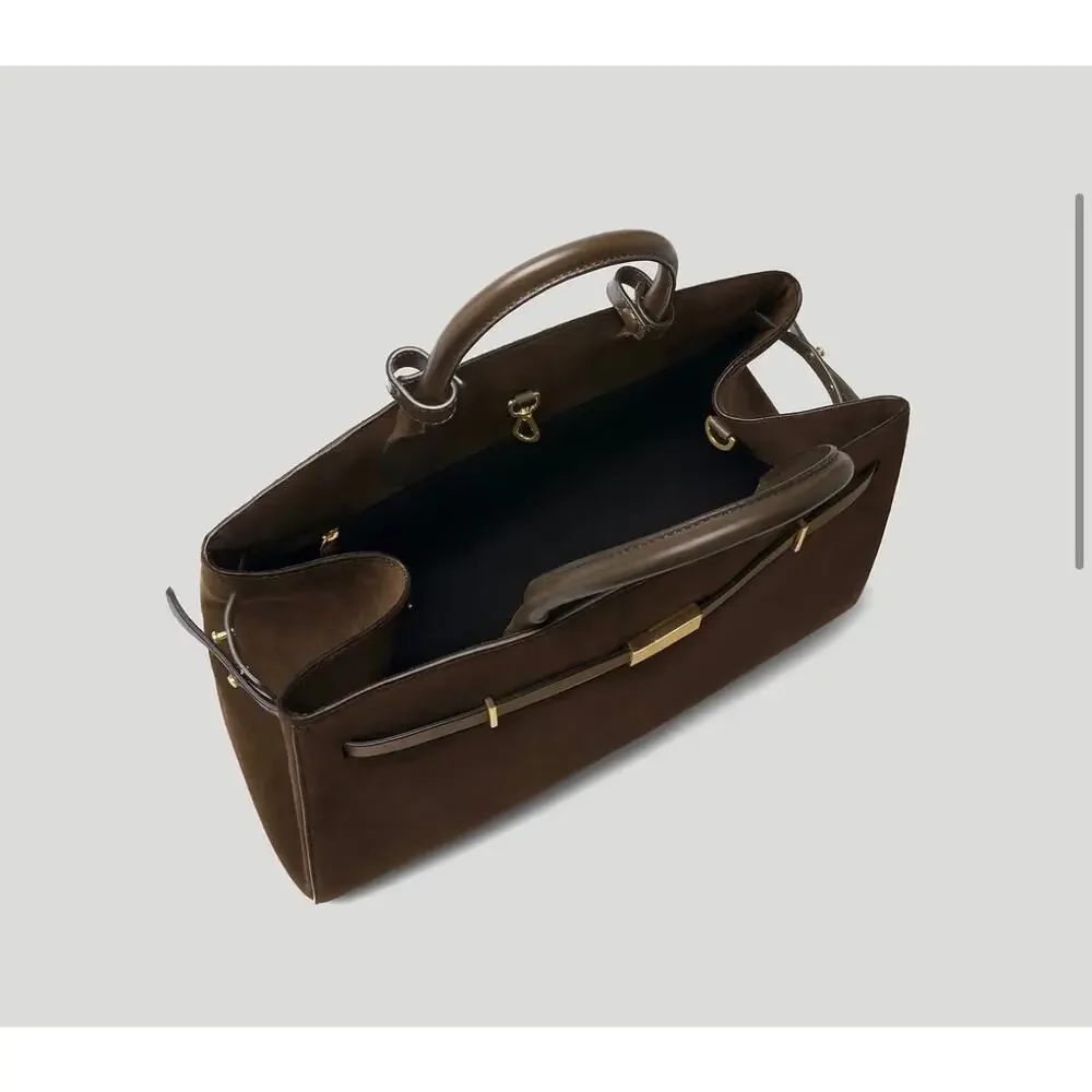 Demellier London NWT The Hudson Mocha Suede Tote Bag